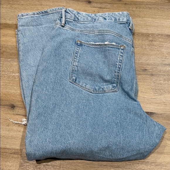 Good American Size 18/50 Denim Straight Leg Jeans - Light Blue High Rise - Picture 9 of 15